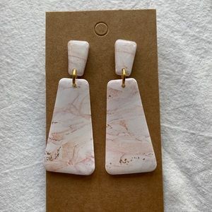 Marble Collection Handmade Polymer Clay Dangly Earrings
